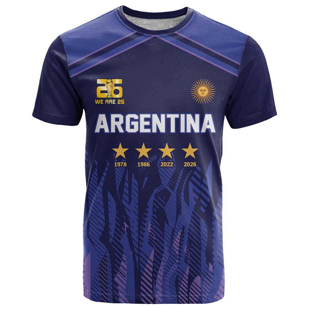 World Football 2026 Argentina Custom T-Shirt Past Champions Future Legends Purple Graphic Tee