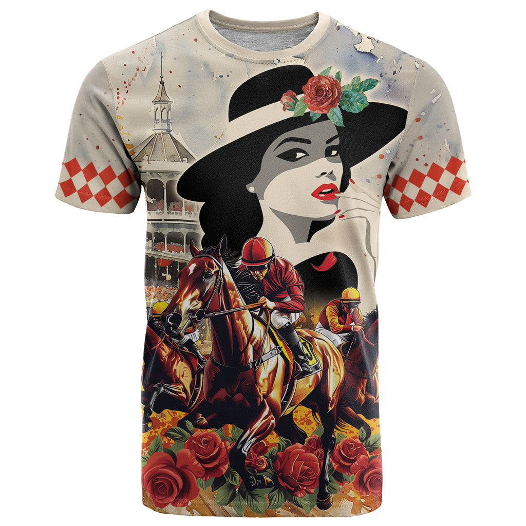 Personalized Kentucky Ladies T-Shirt The Run For The Roses Derby Graphic Tee