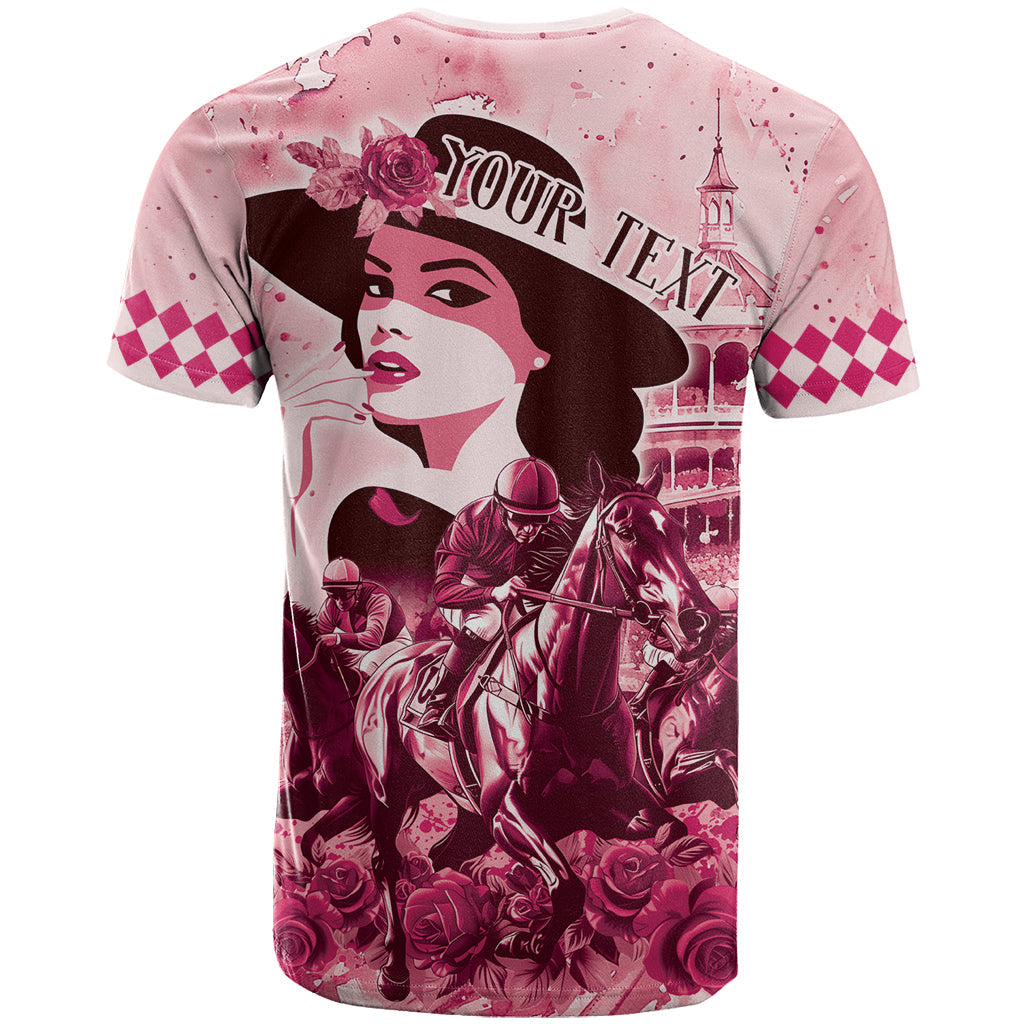 Personalized Kentucky Ladies T-Shirt The Run For The Roses Derby - Pink Out Graphic Tee