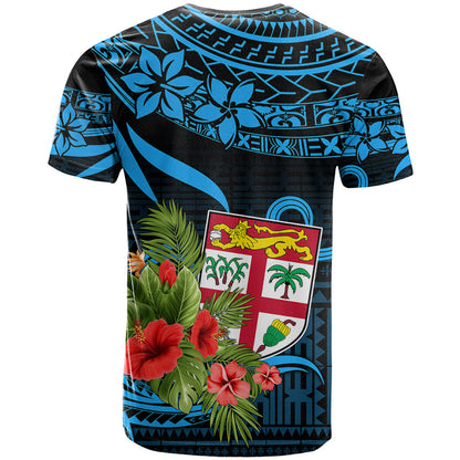 Fiji Islands T-Shirt With Polynesian Tribal Happy National Day Graphic Tee
