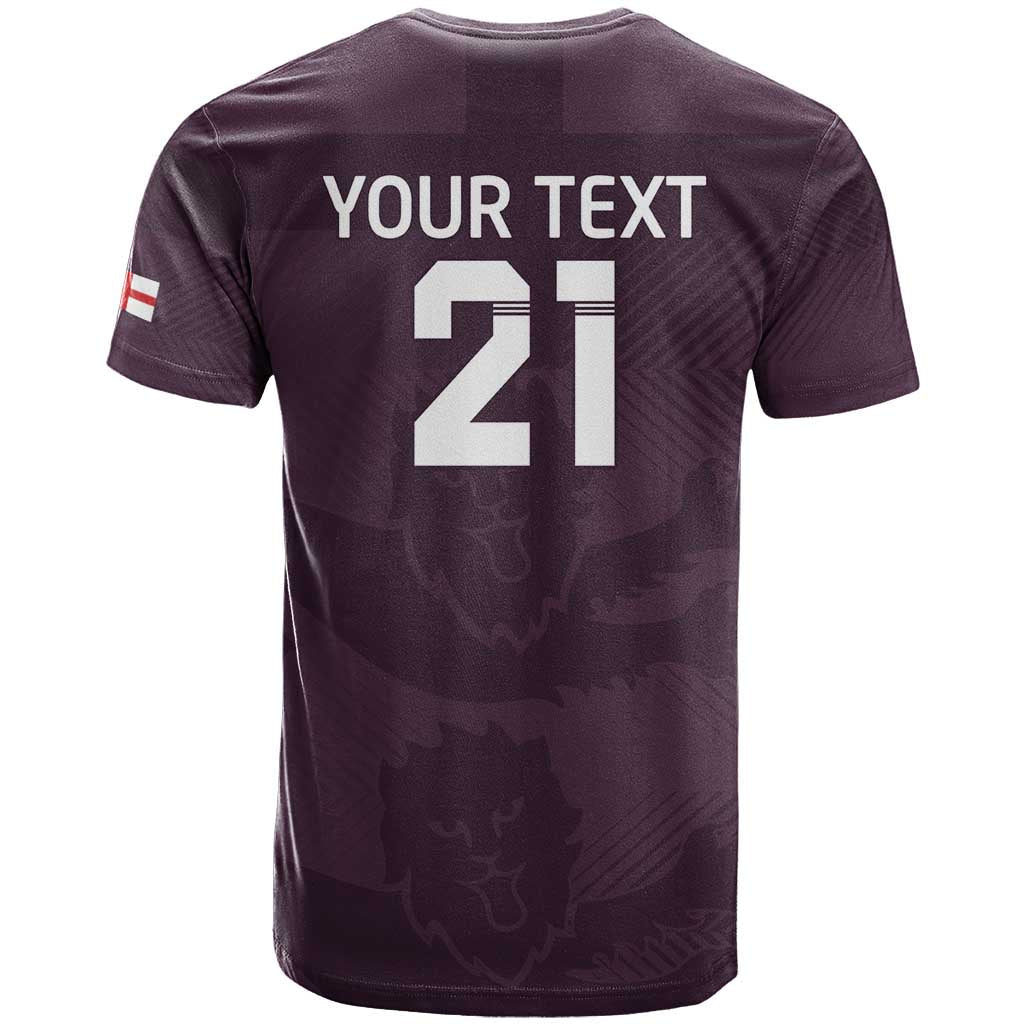 Custom England Football T-Shirt Come On Champions Graphic Tee