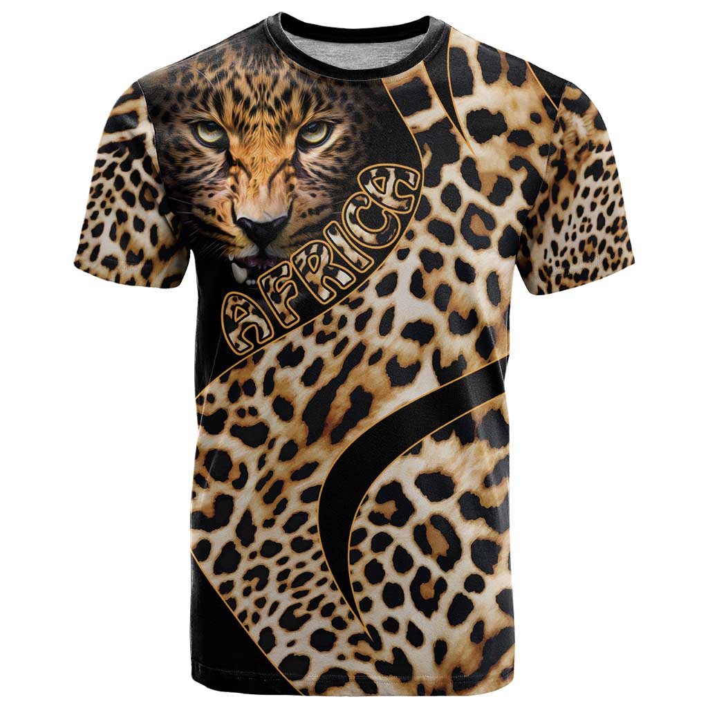 Africa Leopard Skin Pattern T-Shirt Version 01 Graphic Tee