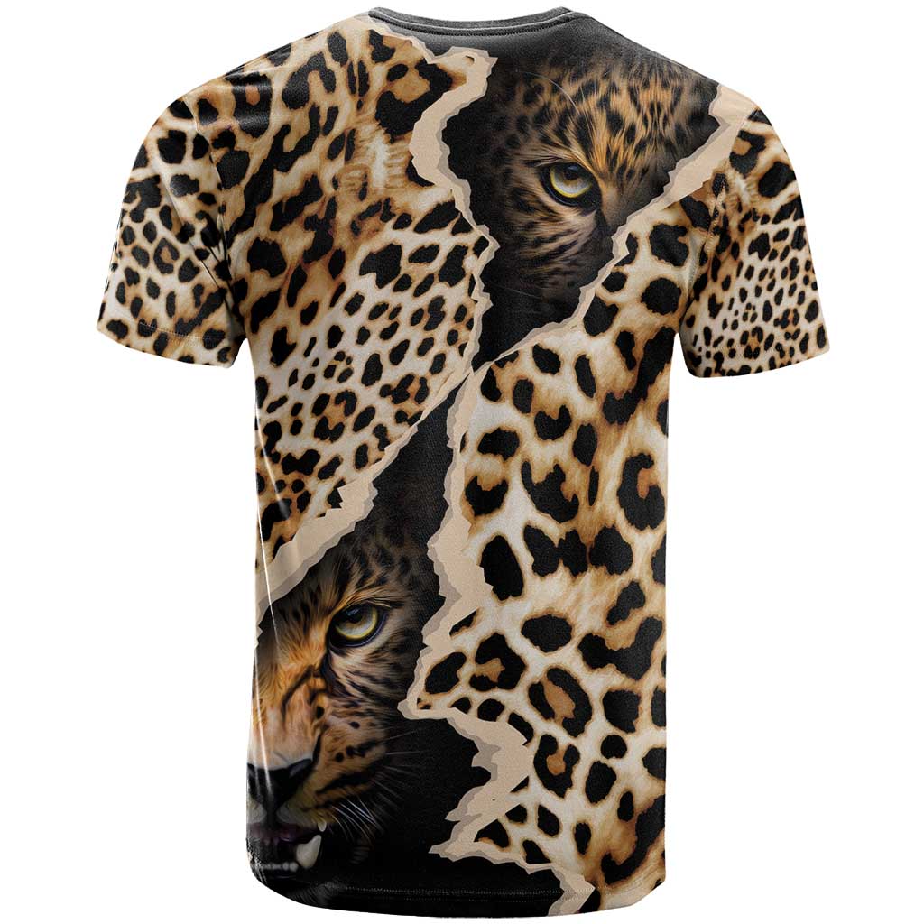 Africa Leopard Skin Pattern T-Shirt Version 02 Graphic Tee