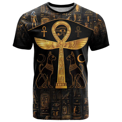 Ankh with Eye of Horus T-Shirt Ancient Egypt Culture Graphic Tee