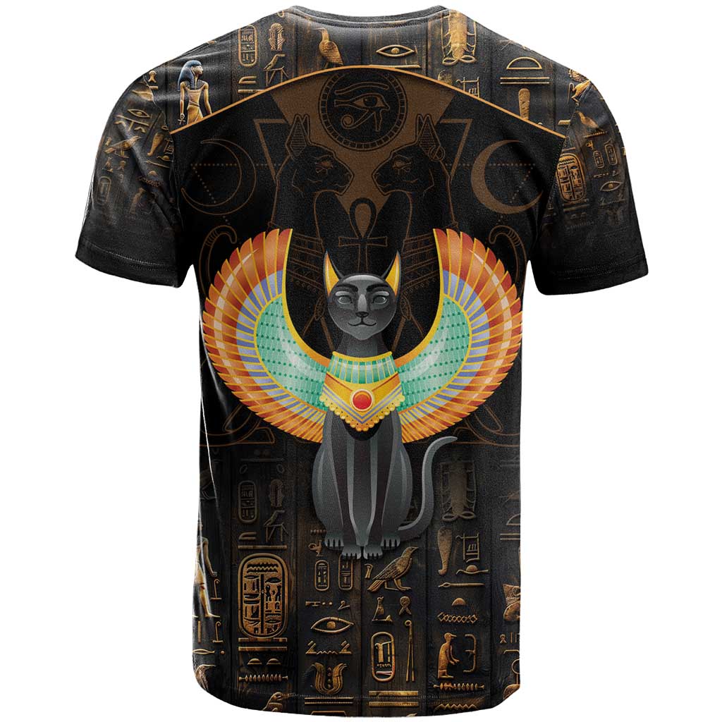 Winged Egypt Cats T-Shirt Ancient Egypt Culture Graphic Tee