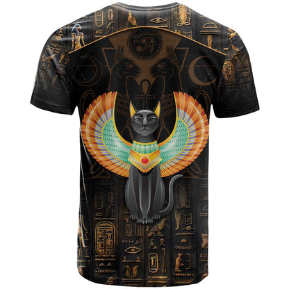 Winged Egypt Cats T-Shirt Ancient Egypt Culture Graphic Tee