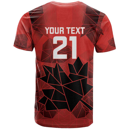 Custom Women Rugby Canada T-Shirt Maple Energy Never Stops Graphic Tee