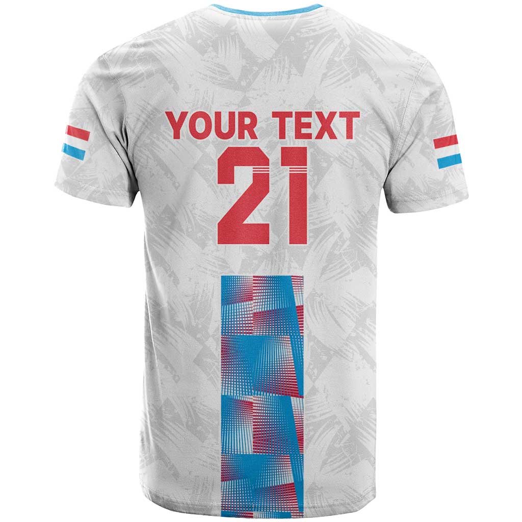 Luxembourg Football Custom T-Shirt Les Lions Rouges Graphic Tee