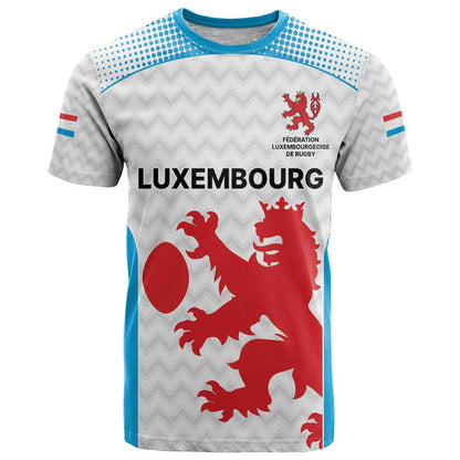 Luxembourg Custom T-Shirt Motifs 2021-22 Federation Luxembourgeoise de Rugby Graphic Tee