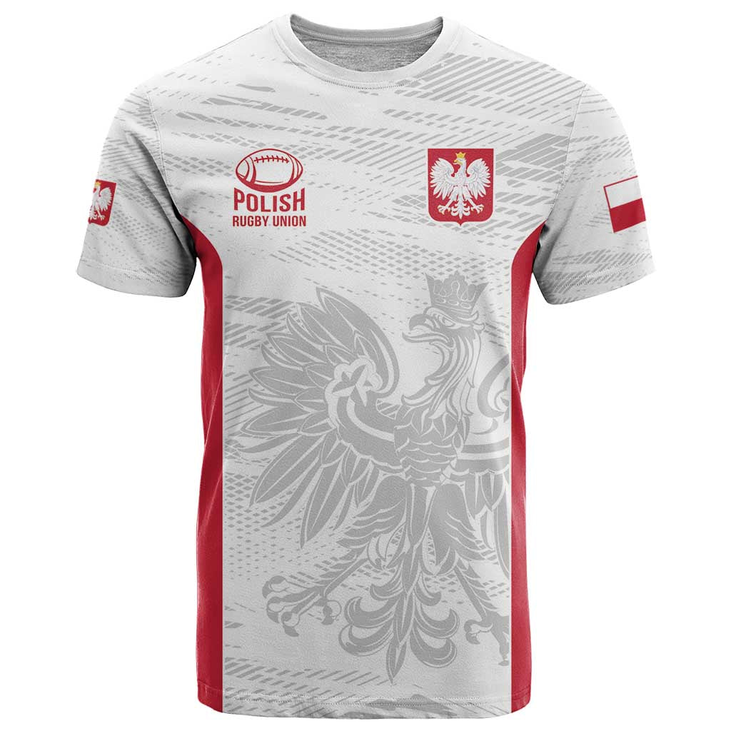 Poland Rugby Custom T-Shirt Biało-czerwoni The White and Reds Sporty Pattern Graphic Tee