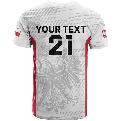 Poland Rugby Custom T-Shirt Biało-czerwoni The White and Reds Sporty Pattern Graphic Tee