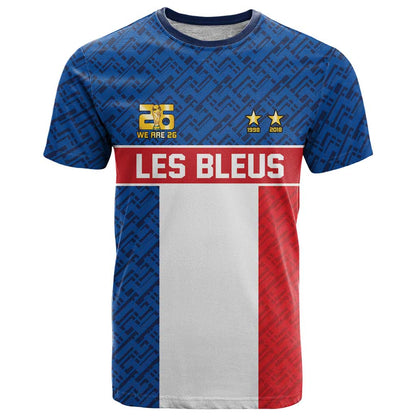 Custom France World Football Legacy T-Shirt 2 Times History Champions Graphic Tee