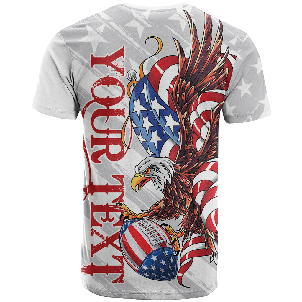 Personalized United States Rugby T-Shirt American Bald Eagle Graphic Tee