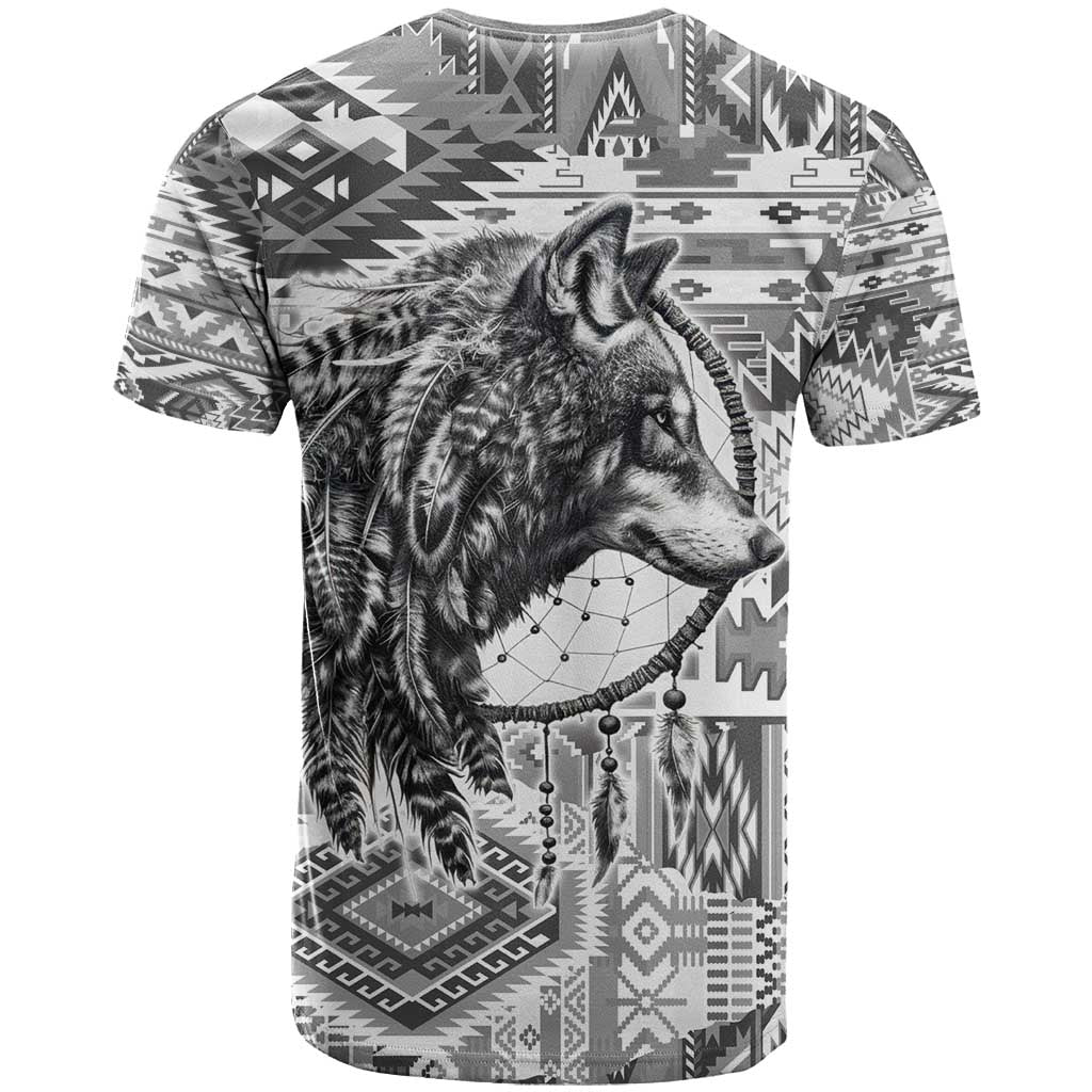 Indigenous Peoples Day T-Shirt Native American Wolf with Dreamcatcher Graphic Tee