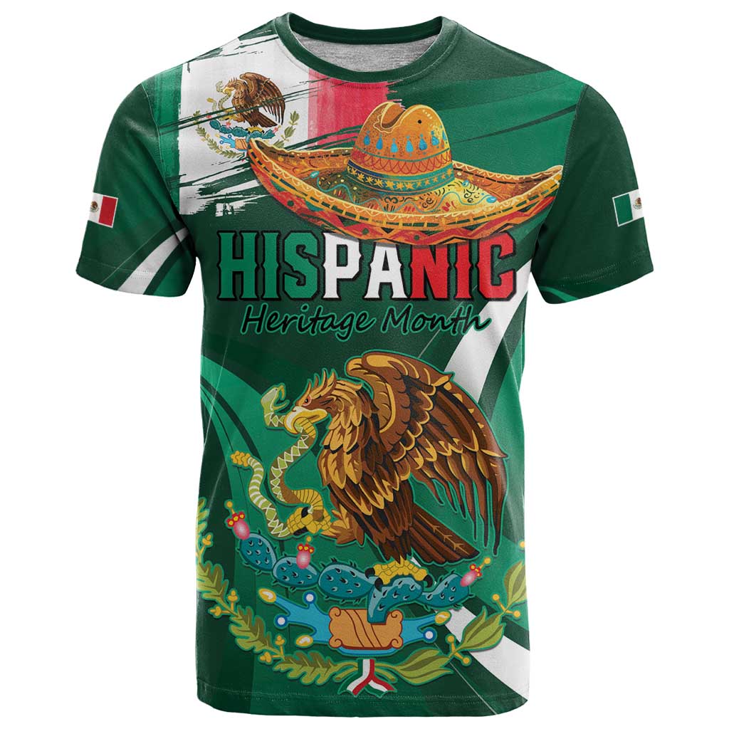 Mexico Hispanic Heritage Personalized T-Shirt With Aguila Mexicana Graphic Tee