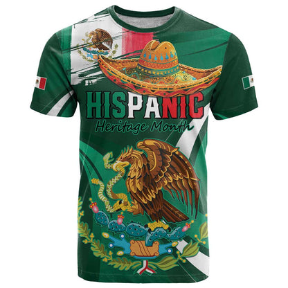 Mexico Hispanic Heritage Personalized T-Shirt With Aguila Mexicana Graphic Tee