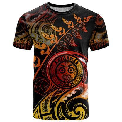 New Zealand T-Shirt Aotearoa Wisdom Face Maori Fern Tattoo Arty Graphic Tee