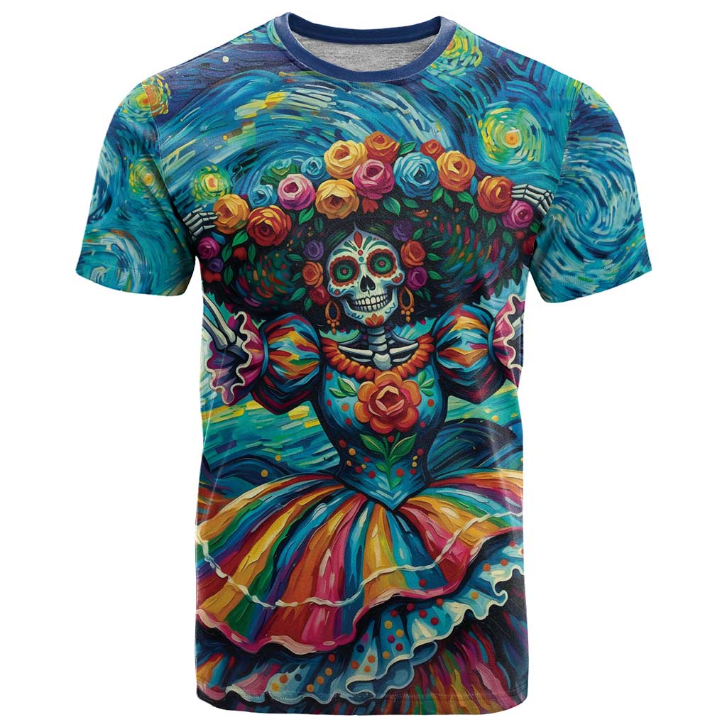 Día de los Muertos T-Shirt A Swirl of Colors and Souls Graphic Tee