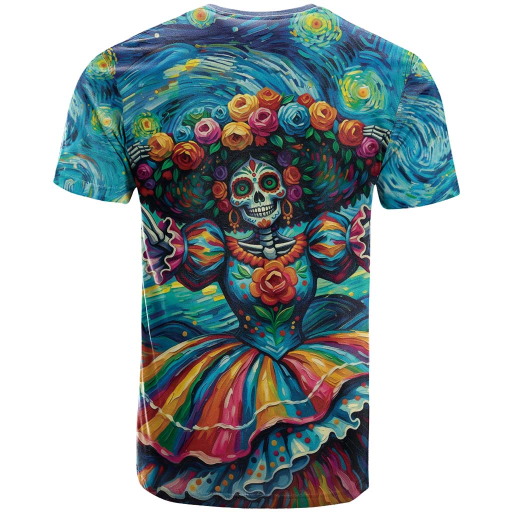 Día de los Muertos T-Shirt A Swirl of Colors and Souls Graphic Tee