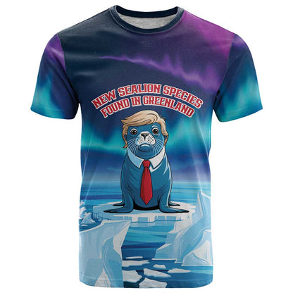Personalized I Stand With Greenland T-Shirt Funny Sealion Founding Graphic Tee