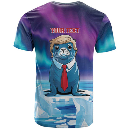 Personalized I Stand With Greenland T-Shirt Funny Sealion Founding Graphic Tee