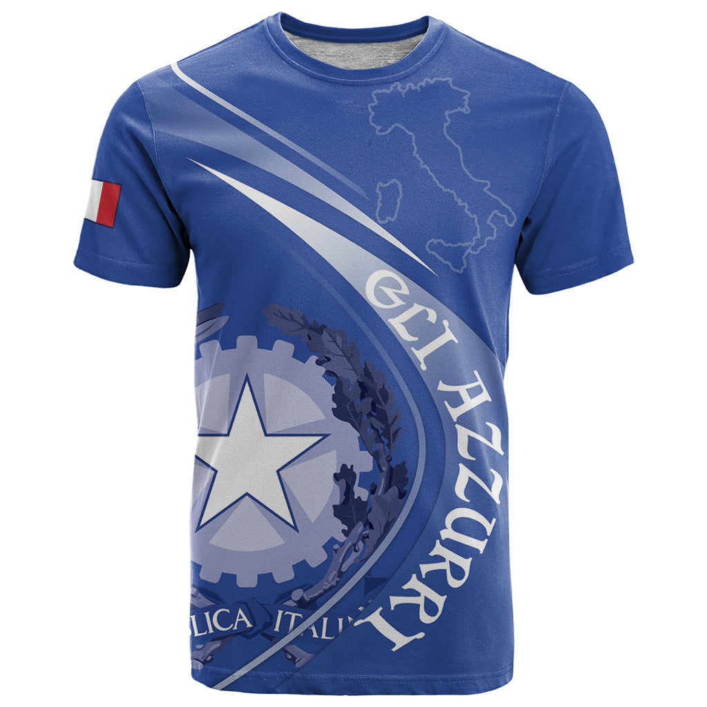 Custom Italy Rugby T-Shirt Come On Gli Azzurri Graphic Tee