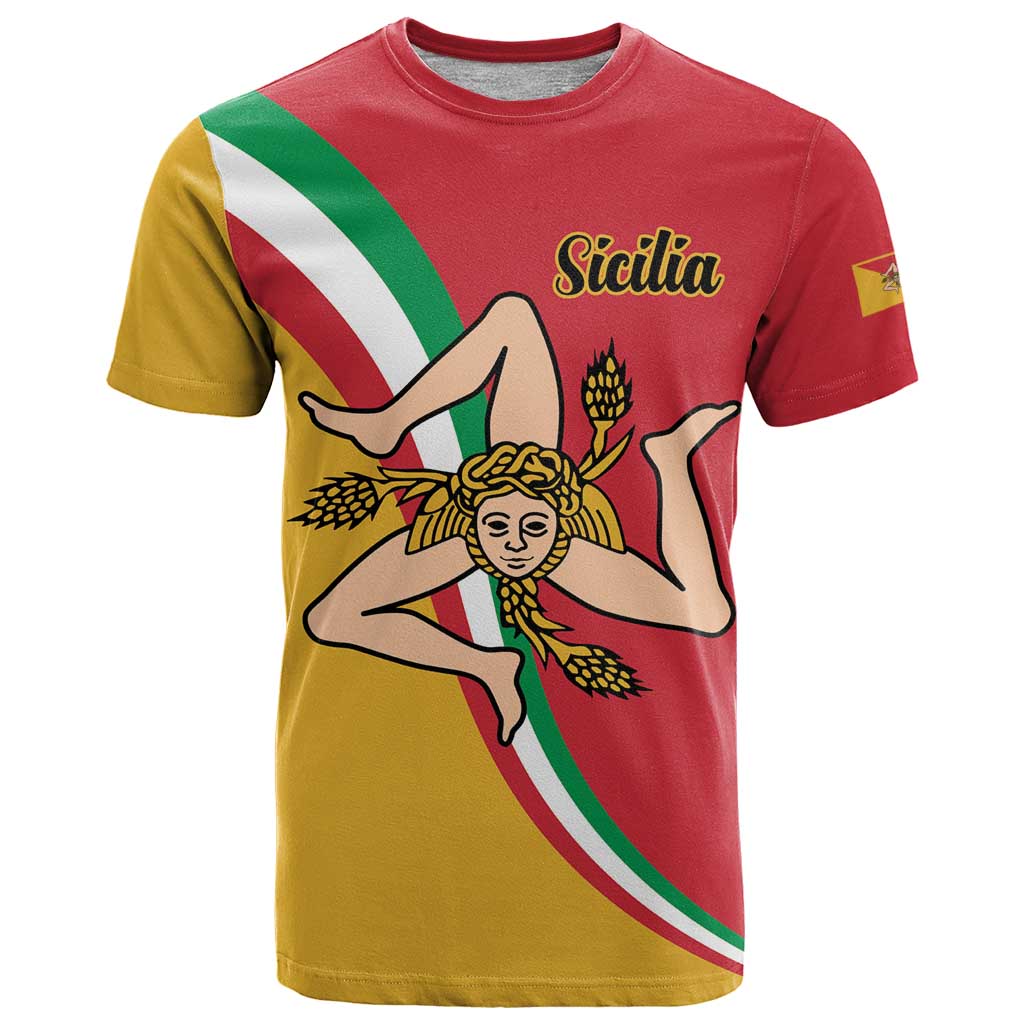 Personalized Italy Bandiera Della Sicilia T-Shirt Graphic Tee