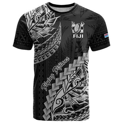 Fiji Rugby T-Shirt Kaiviti Fijian Tribal World Cup Black Graphic Tee