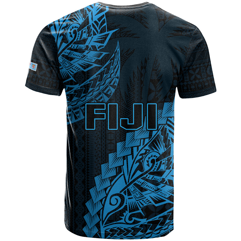 Fiji Rugby T-Shirt Kaiviti Fijian Tribal World Cup Blue No2 Graphic Tee