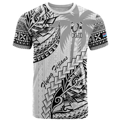 Custom Fiji Rugby T-Shirt Kaiviti Fijian Tribal World Cup White Graphic Tee