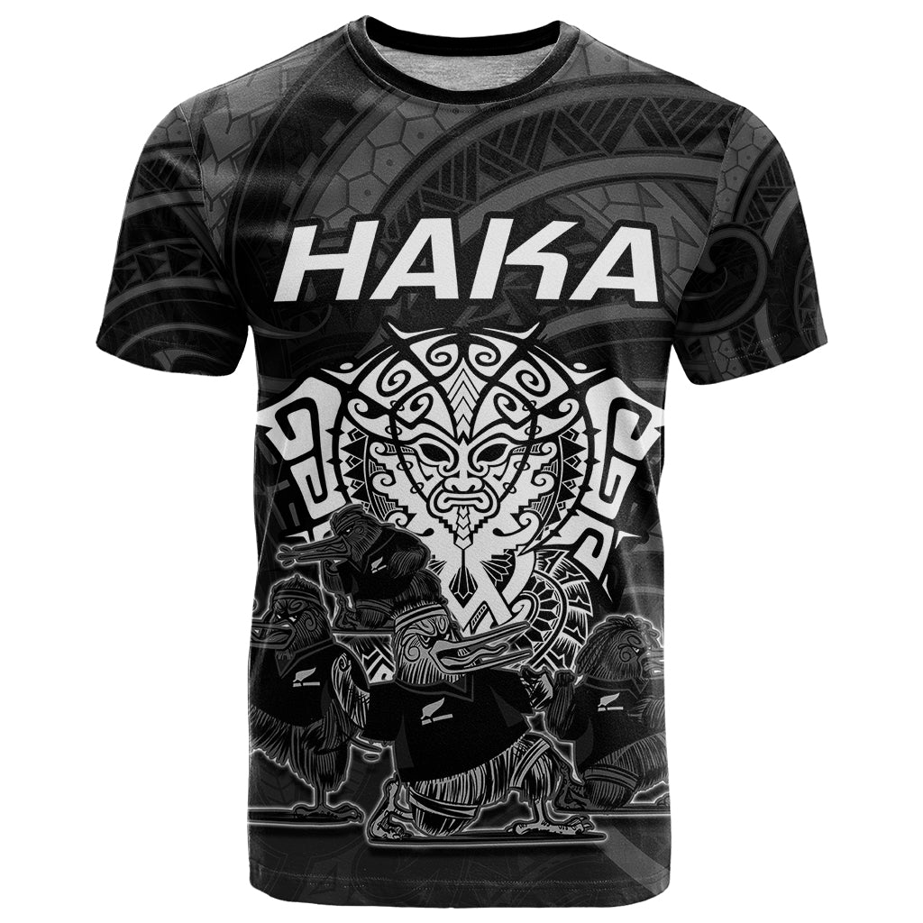 Personalised New Zealand Rugby T-Shirt Aotearoa Ka Mate Haka All Black Mix Ta Moko White Style Graphic Tee