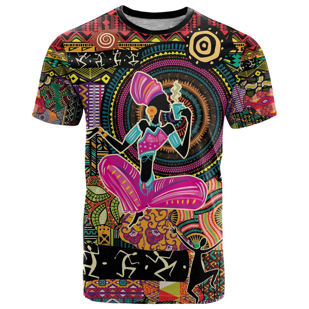 African Women Ethnic Motifs T-Shirt Graphic Tee