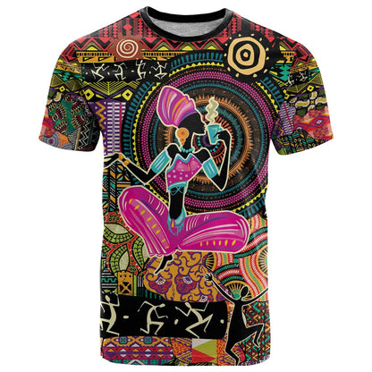 African Women Ethnic Motifs T-Shirt Graphic Tee