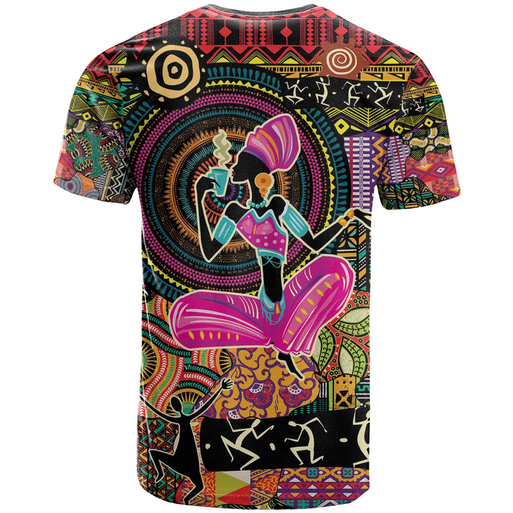 African Women Ethnic Motifs T-Shirt Graphic Tee
