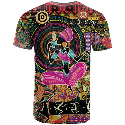 African Women Ethnic Motifs T-Shirt Graphic Tee