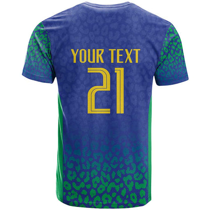 Brazil Canarinho Custom T-Shirt Macaw Mascot with Brazil Flag Colors Graphic Tee