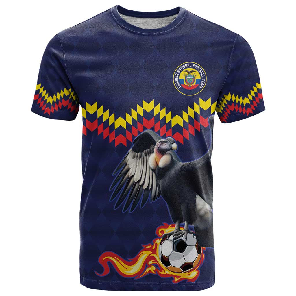 Ecuado Andean Condor Football Custom T-Shirt Tricolors Motif Graphic Tee