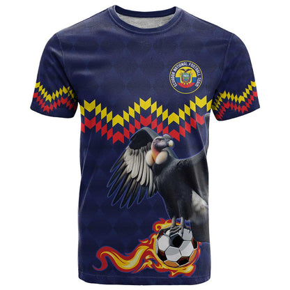 Ecuado Andean Condor Football Custom T-Shirt Tricolors Motif Graphic Tee