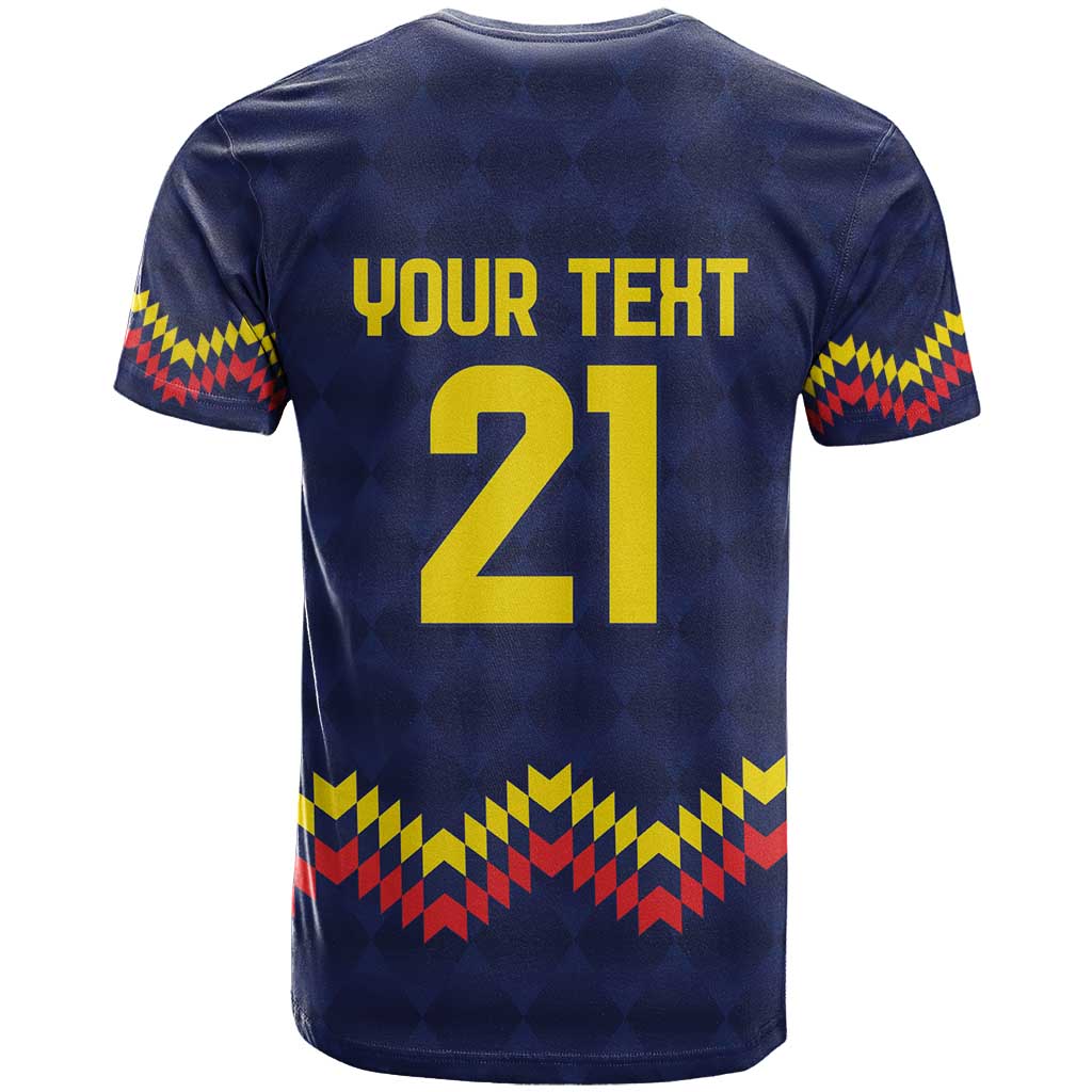 Ecuado Andean Condor Football Custom T-Shirt Tricolors Motif Graphic Tee
