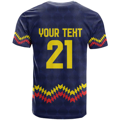 Ecuado Andean Condor Football Custom T-Shirt Tricolors Motif Graphic Tee