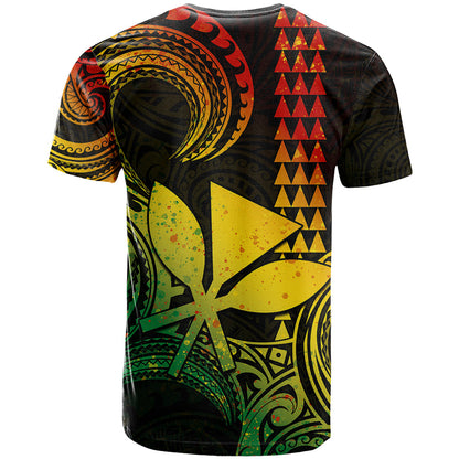 Custom Hawaii T-Shirt Paradise of the Pacific Tribal Kakau for King Kamehameha Day - Reggae Graphic Tee