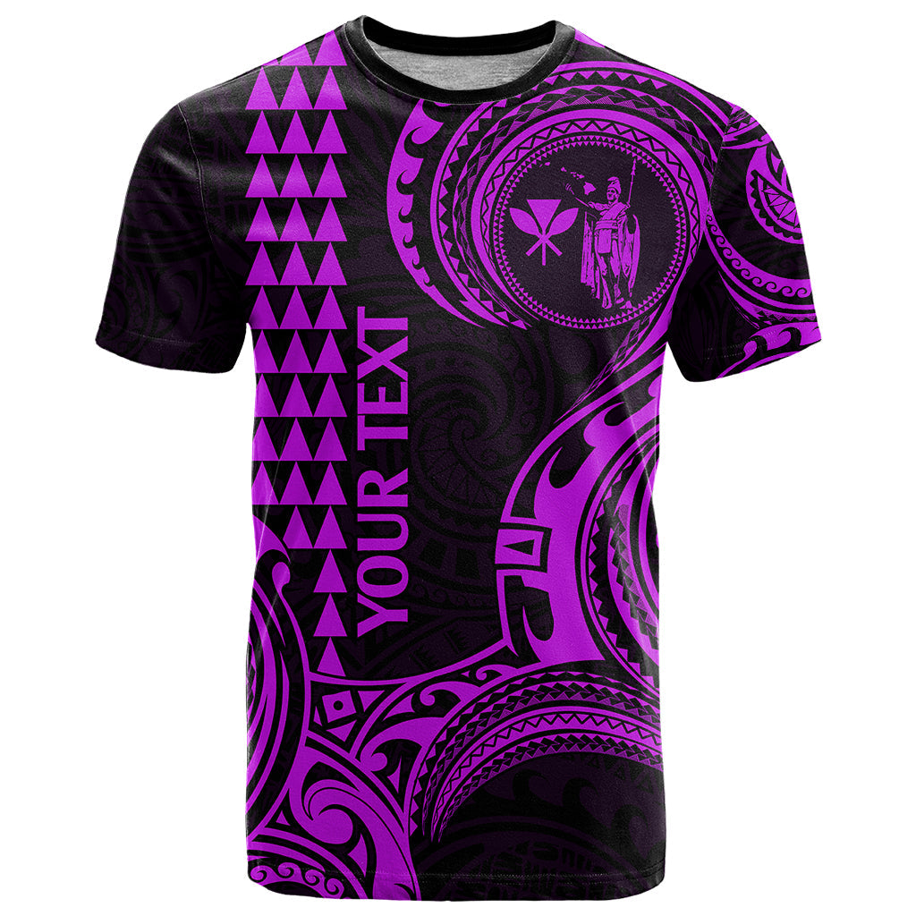 Custom Hawaii T-Shirt Paradise of the Pacific Tribal Kakau for King Kamehameha Day - Purple Graphic Tee