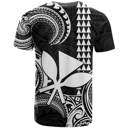 Custom Hawaii T-Shirt Paradise of the Pacific Tribal Kakau for King Kamehameha Day - White Graphic Tee