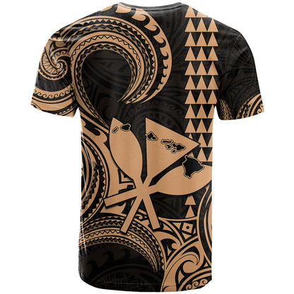 Custom Happy King Kamehameha Day Hawaii T-Shirt Paradise of the Pacific Tribal Kakau with Kanaka Maoli - Nude Graphic Tee