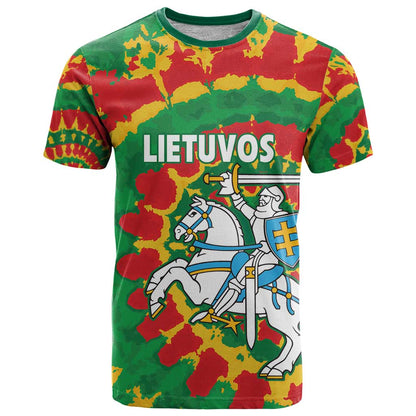 Lithuania Tie Dye Retro Basketball 1992 Personalized T-Shirt Graphic Tee