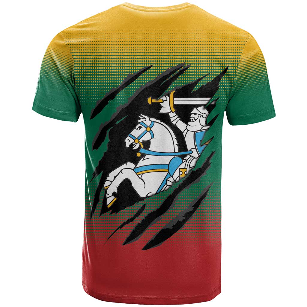 Lithuania Vytis T-Shirt Lietuvos Chasing and Fighting Graphic Tee