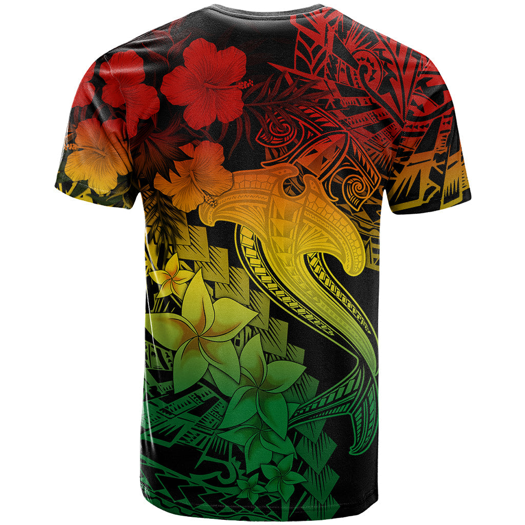 Aloha Hawaii T-Shirt Hammerhead Shark Tattoo Polynesian Summer - Reggae Graphic Tee