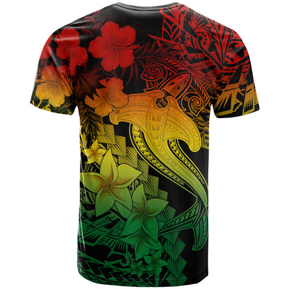Aloha Hawaii T-Shirt Hammerhead Shark Tattoo Polynesian Summer - Reggae Graphic Tee