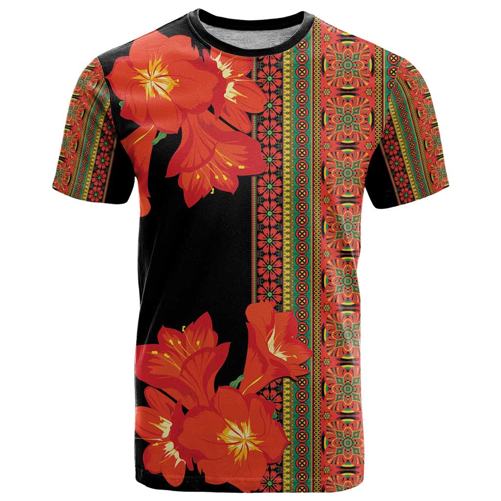 Africa Beauty Clivia Miniata Flowers T-Shirt Graphic Tee