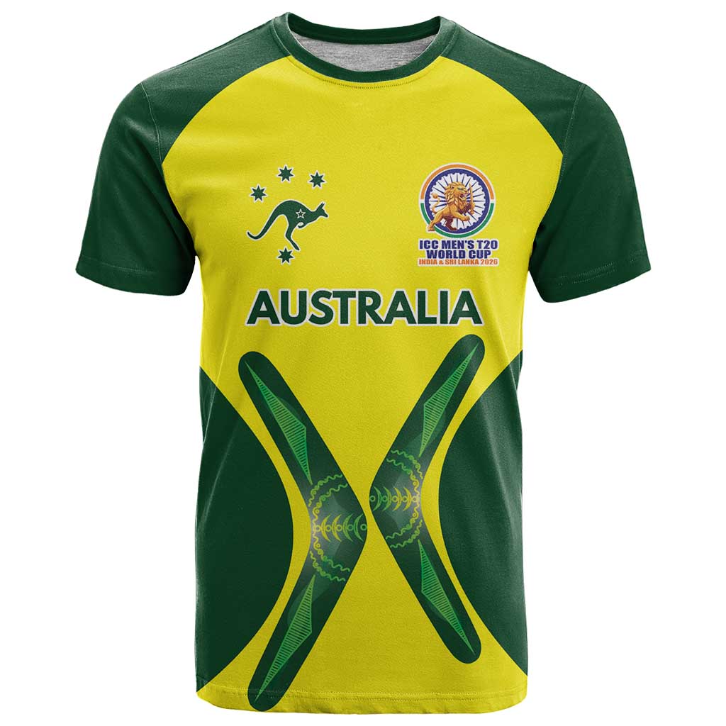 Custom Australia Cricket Spirit 2026 T-Shirt World T20 Edition Graphic Tee